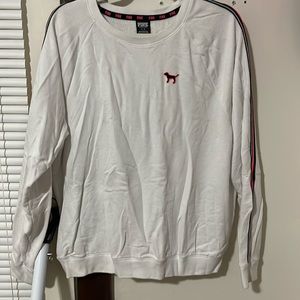 Victoria’s Secret Pink white sweatshirt GUC